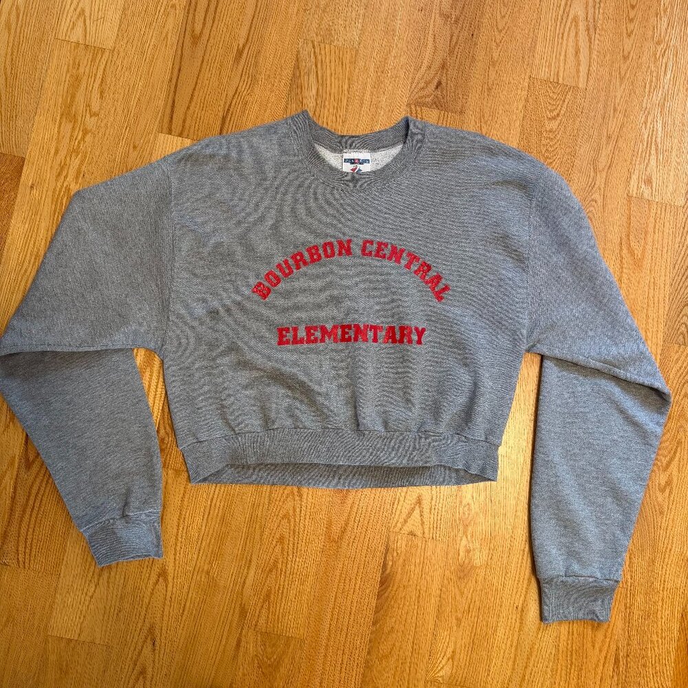 Vintage Kentucky Bourbon Central Elementary cropped school sweatshirt